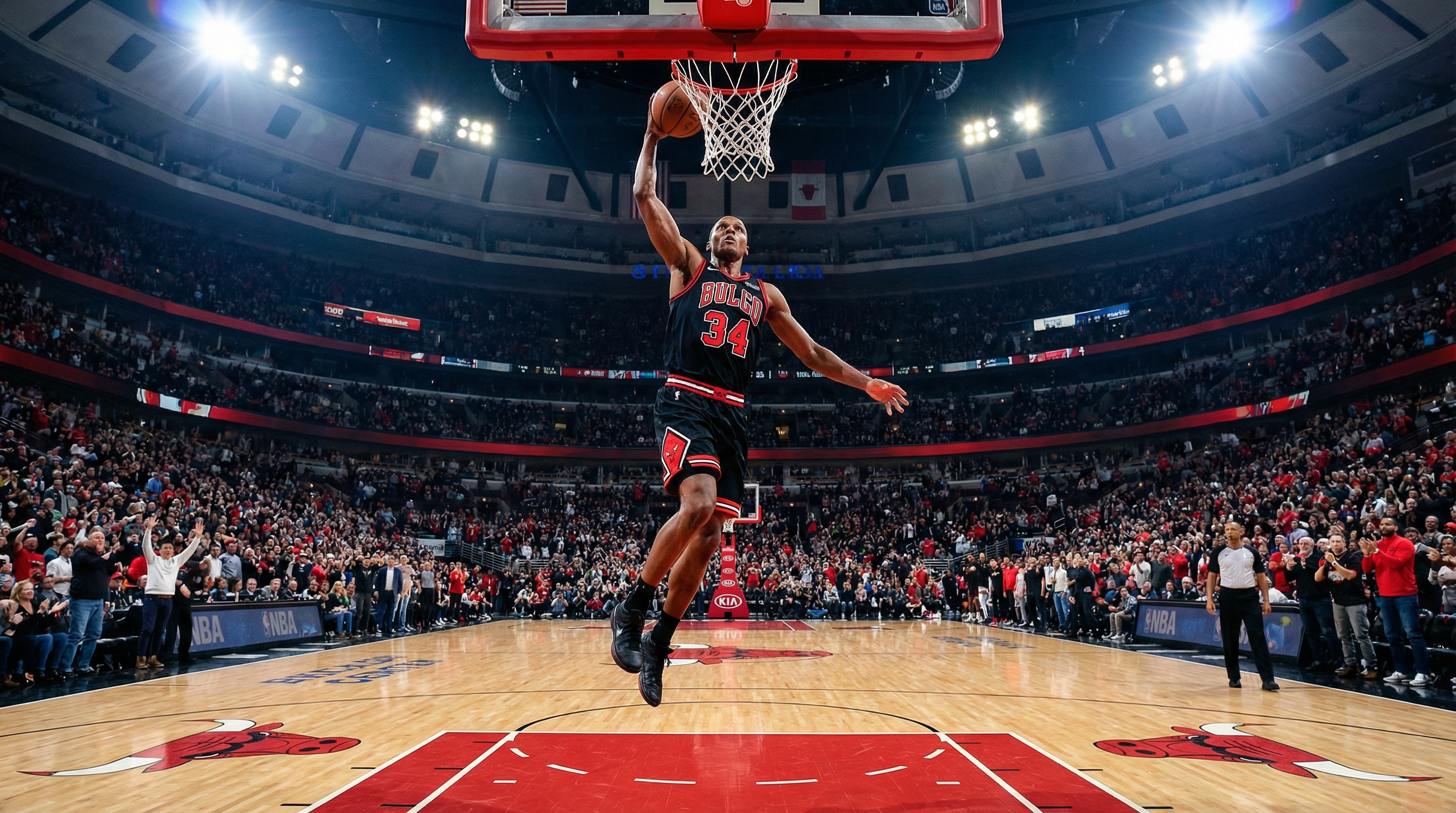 NBA篮球比赛精彩扣篮瞬间